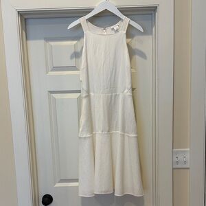 Club Monaco Ivory Textured Sleeveless Dress